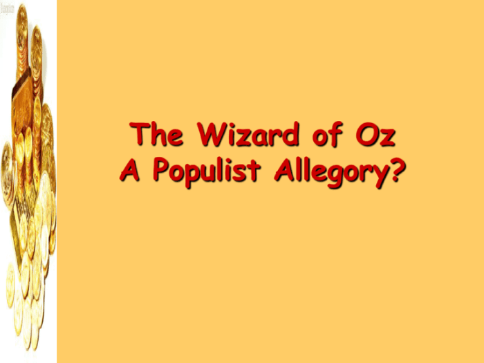 The wizard of oz and the populist party