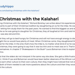 Summary of eating christmas in the kalahari