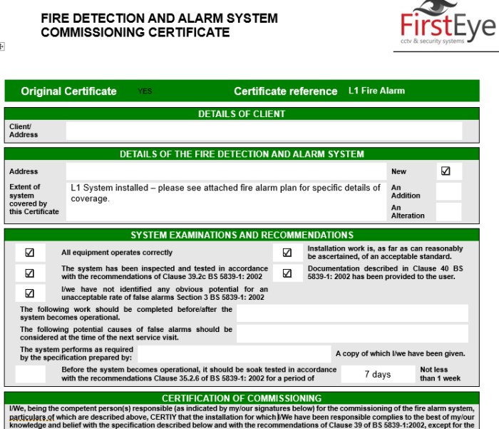 Level 1 certified alarm technician test answers